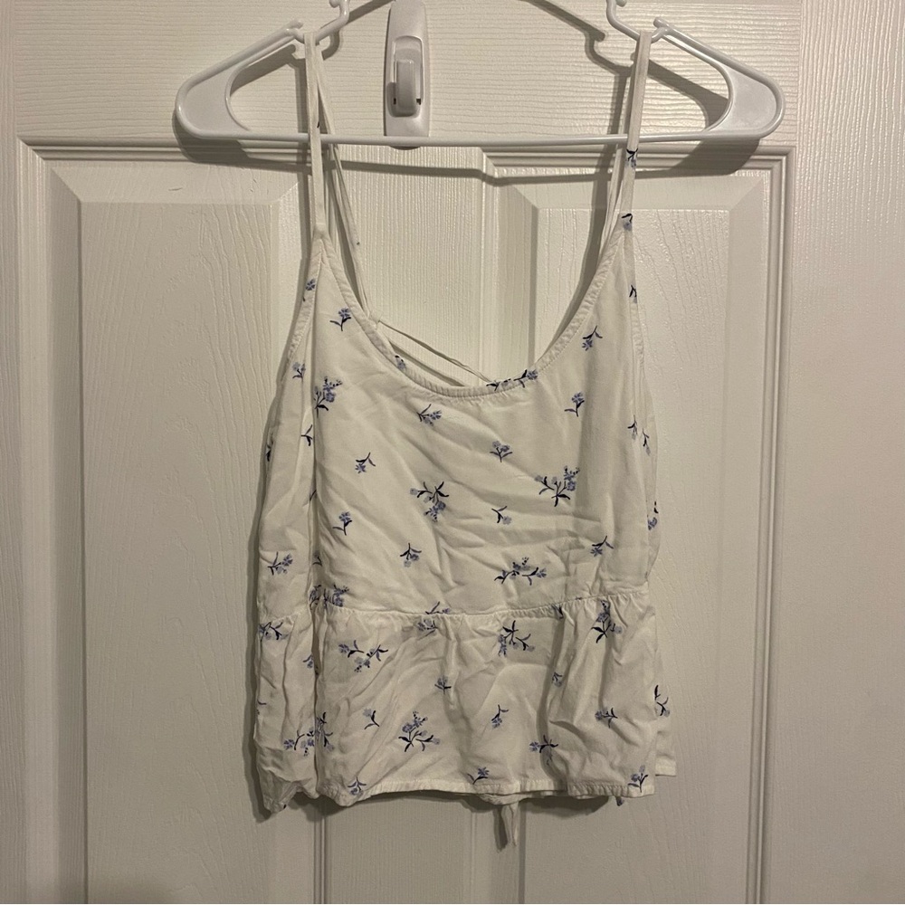 Hollister Tie-Back Floral Crop Top, Small